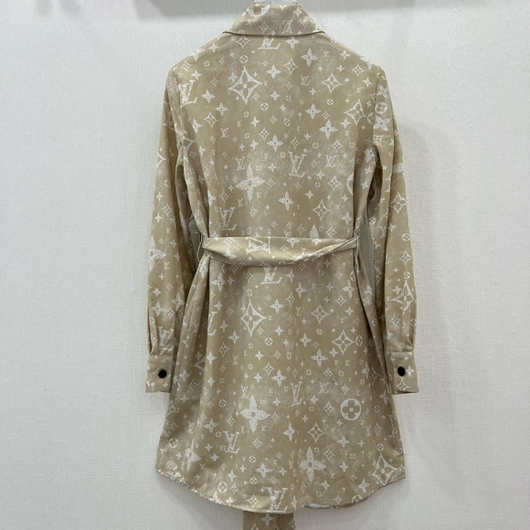 LOUIS VUITTON classic printed lapel shirt long - Picture 1 of 7